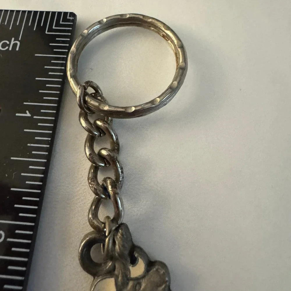 Vintage I Love Unicorns Pewter Keychain Cliffe Pewter Made in 1986, Novelty Gift